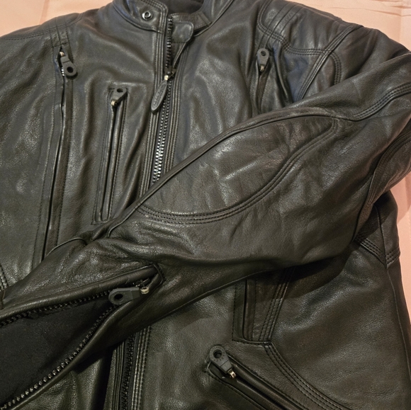 NWOT Harley Davidson FXRG Leather Biker Jacket - Picture 10 of 13